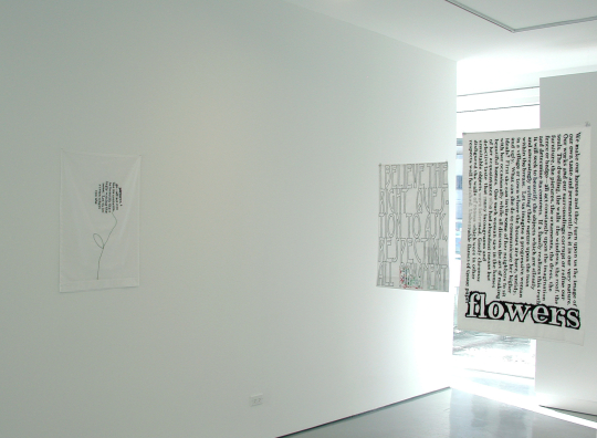 Installation view, at Monique Meloche Gallery, 2012