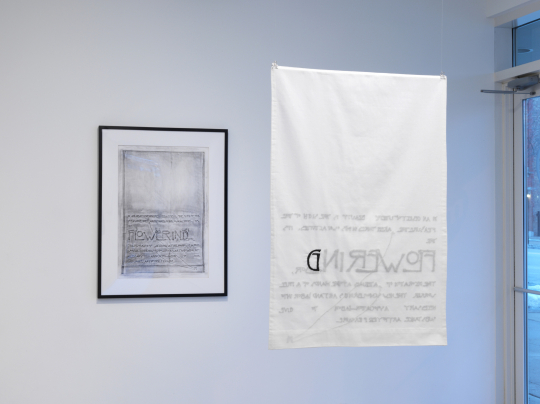 Installation view, at Monique Meloche Gallery, 2012