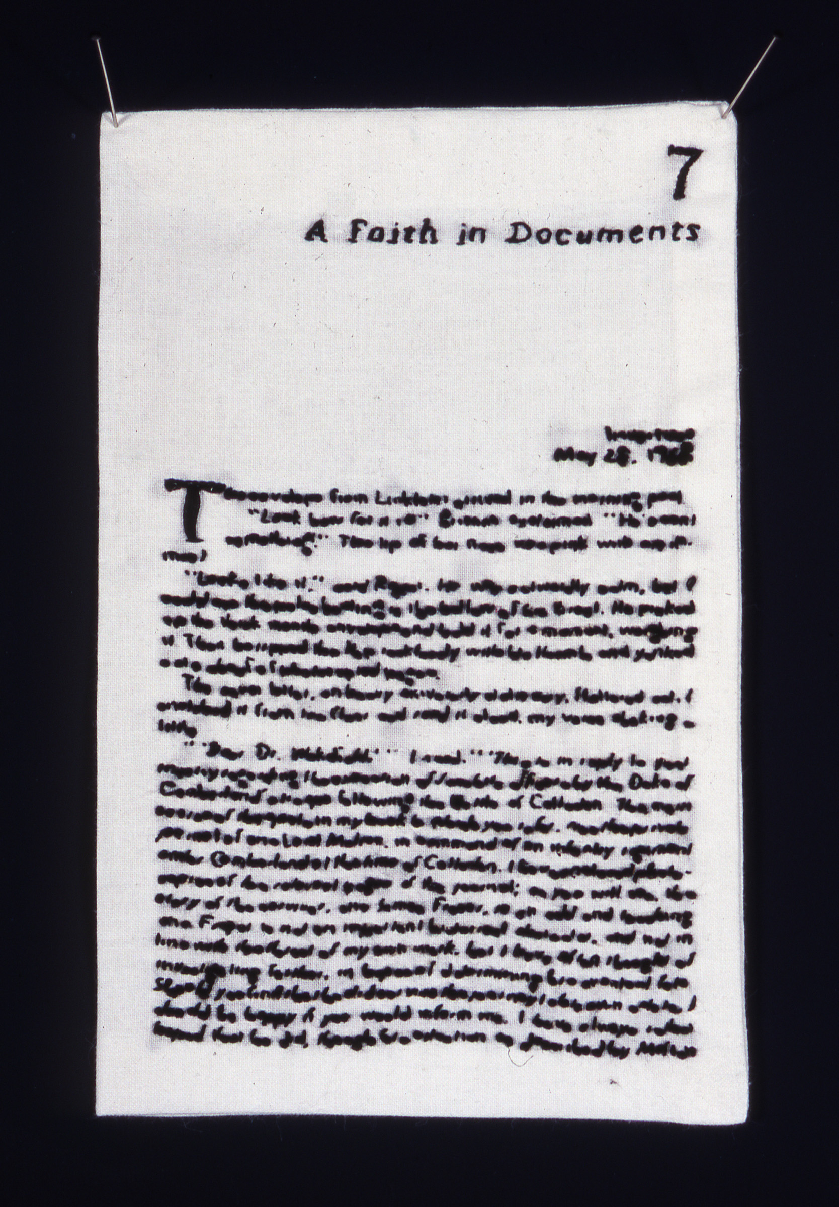 <i>A Faith in Documents,</i>  1999