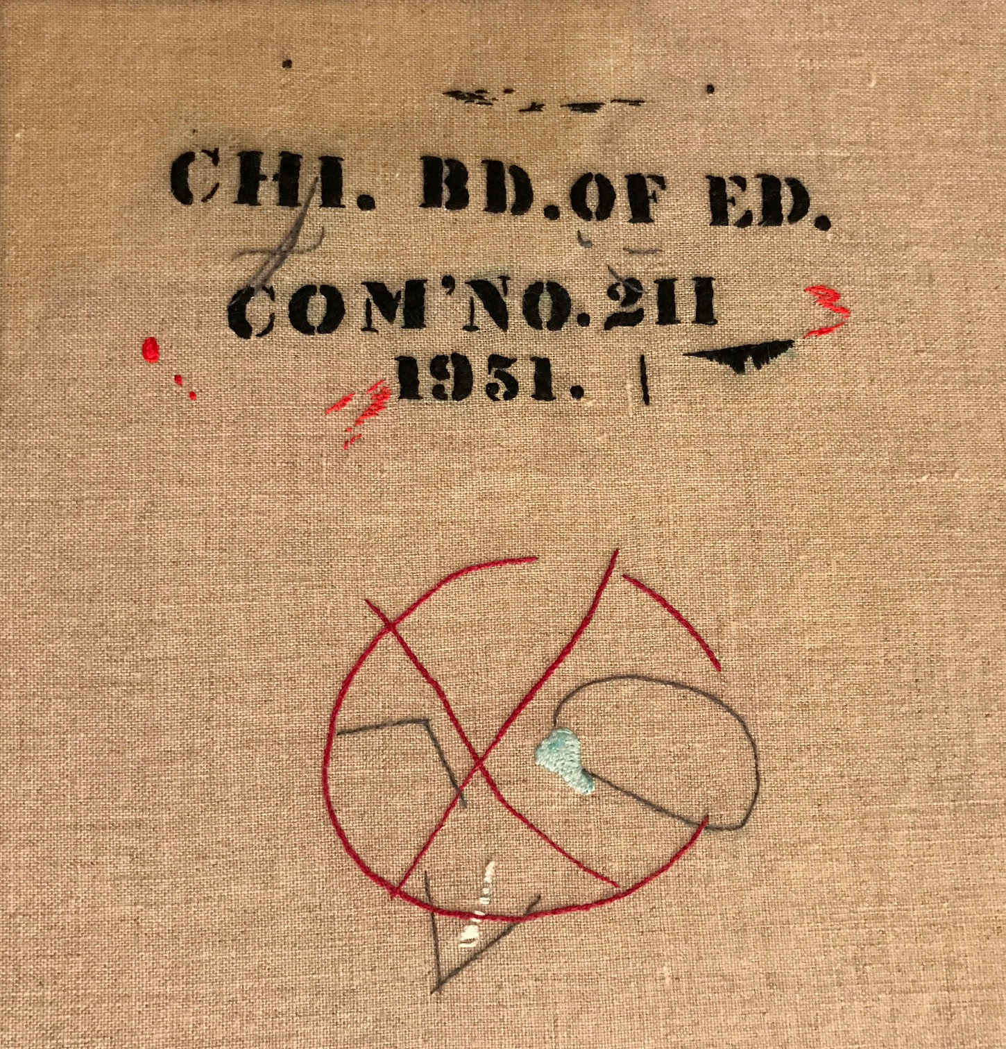 Detail of <i>Untitled (for the 50 Chicago public schools closed in 2013),</i> 2017