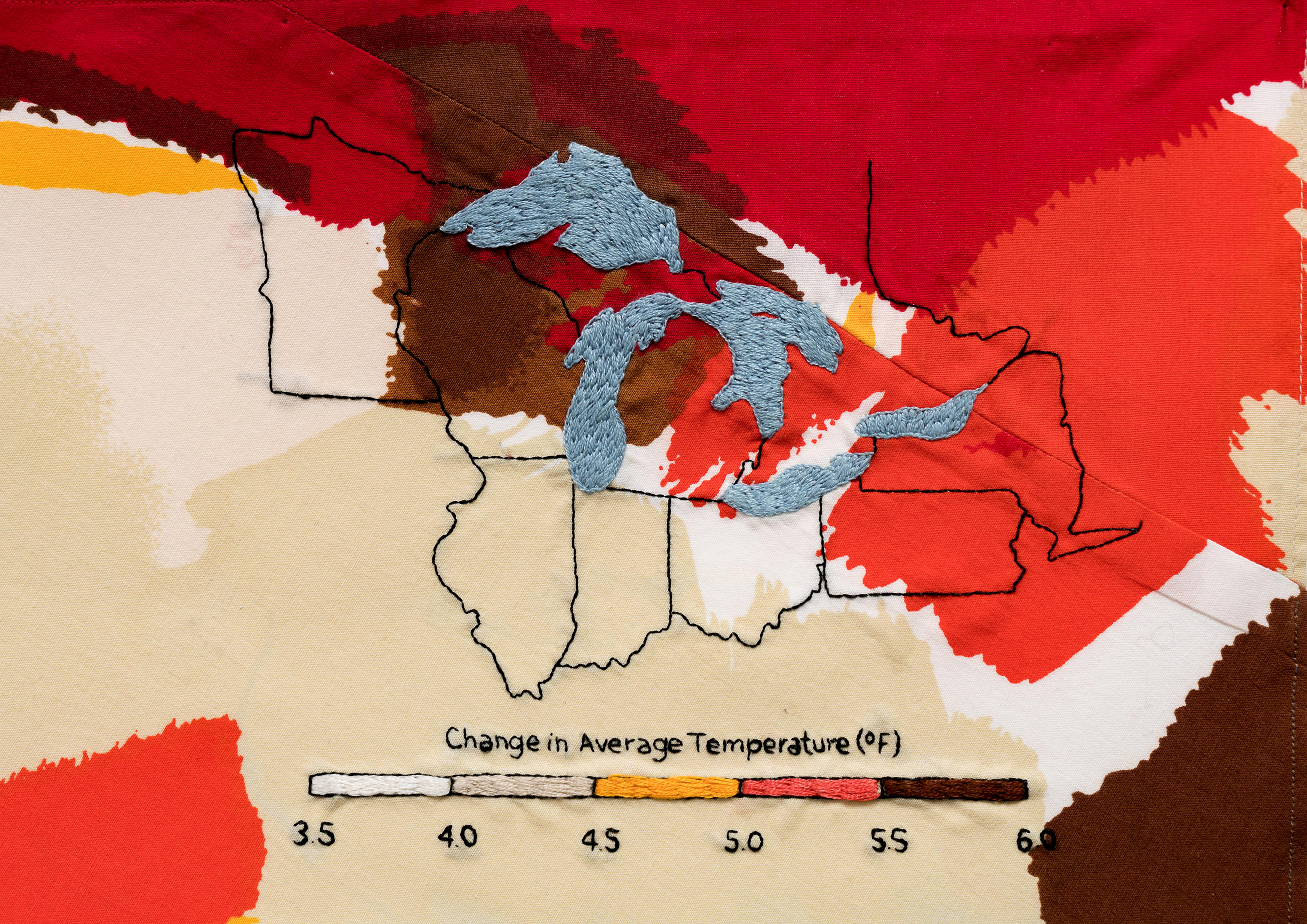 <i>Change in Average Temperature (°F)</i>, detail, 2019